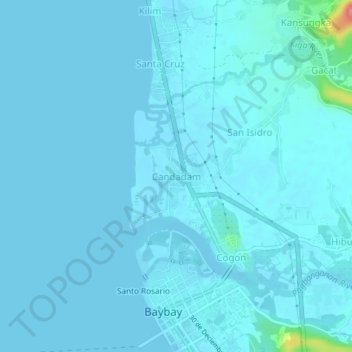 Candadam topographic map, elevation, terrain
