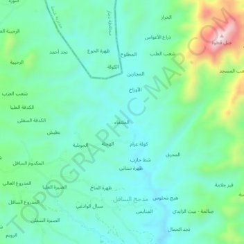 Al Multaqa' topographic map, elevation, terrain