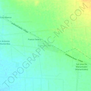 Franco Tavera topographic map, elevation, terrain