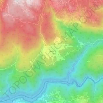 Ermida topographic map, elevation, terrain