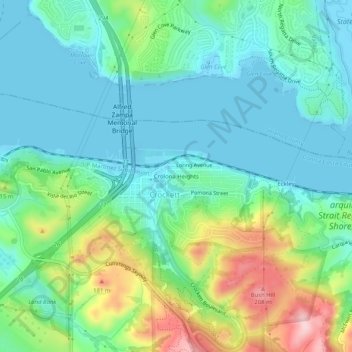 Crolona Heights topographic map, elevation, terrain