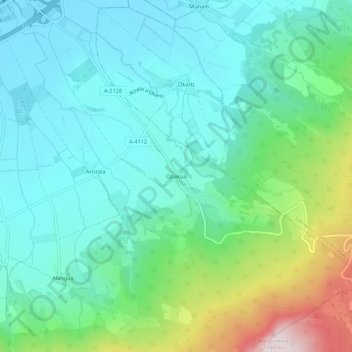 Opacua topographic map, elevation, terrain