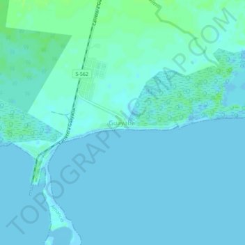 Guayabal topographic map, elevation, terrain