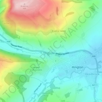 Newton topographic map, elevation, terrain