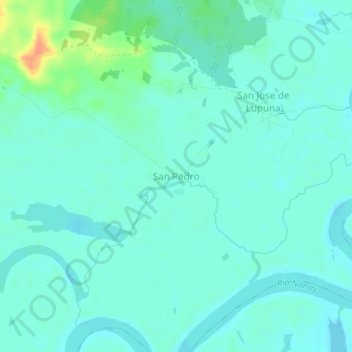 San Pedro topographic map, elevation, terrain