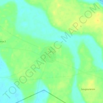 Yarou topographic map, elevation, terrain