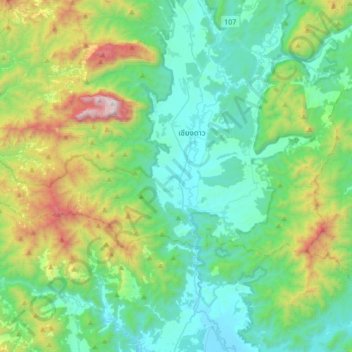 Mae Na topographic map, elevation, terrain