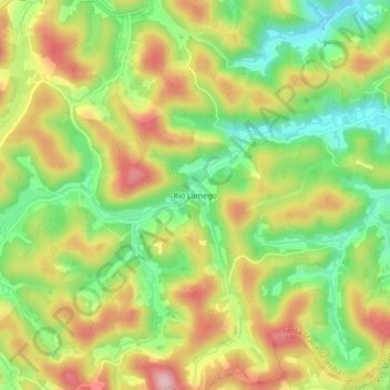 Rio Lamego topographic map, elevation, terrain
