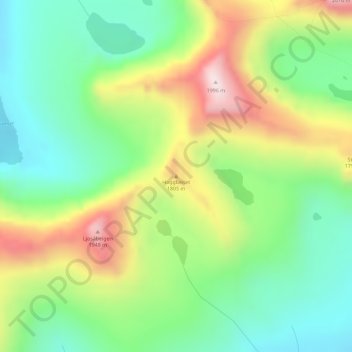 Hoggbeitet topographic map, elevation, terrain