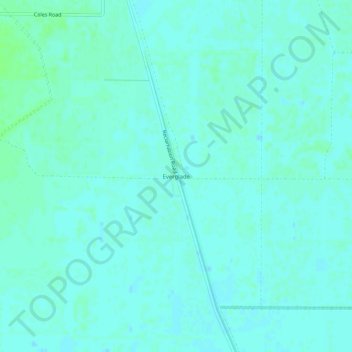 Everglade topographic map, elevation, terrain