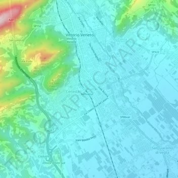 Soffratta topographic map, elevation, terrain