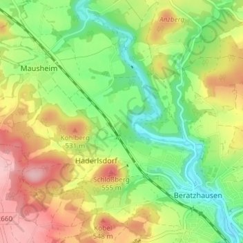 Niesaß topographic map, elevation, terrain