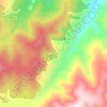 Cascajo topographic map, elevation, terrain