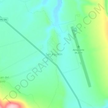 San Agustín topographic map, elevation, terrain