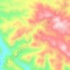 阴山 topographic map, elevation, terrain