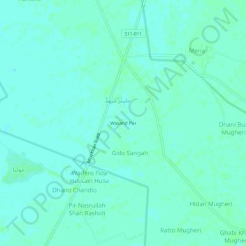 Wasand Pur topographic map, elevation, terrain