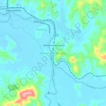 Ambohimanambola topographic map, elevation, terrain