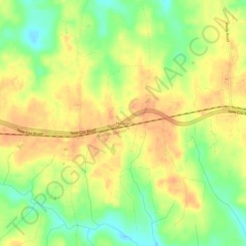 Hebron topographic map, elevation, terrain