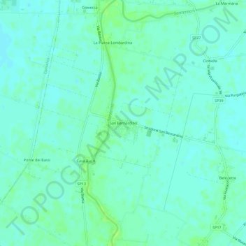 San Bernardino topographic map, elevation, terrain