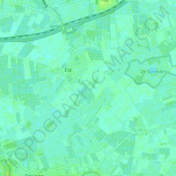 Hucht topographic map, elevation, terrain