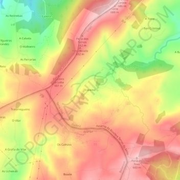 Estremil topographic map, elevation, terrain