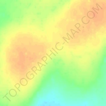Turgai Trough topographic map, elevation, terrain