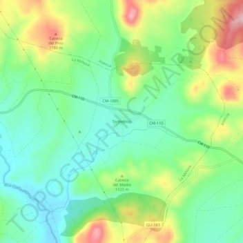 Tordelloso topographic map, elevation, terrain