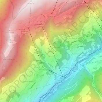 Greich topographic map, elevation, terrain