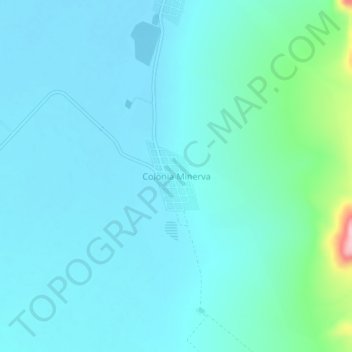Colonia Minerva topographic map, elevation, terrain