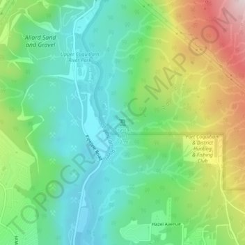Crystal Falls topographic map, elevation, terrain