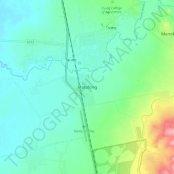 Matolong topographic map, elevation, terrain
