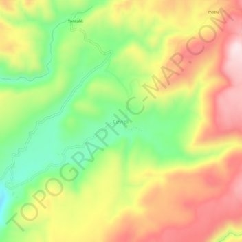 Çevreli topographic map, elevation, terrain