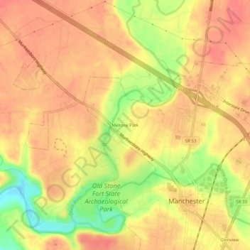 Melrose Park topographic map, elevation, terrain