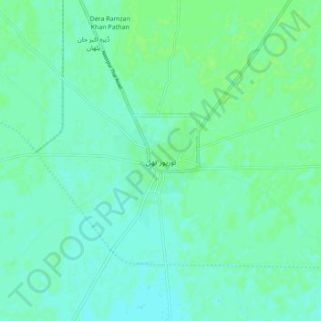 Noorpur Thal topographic map, elevation, terrain