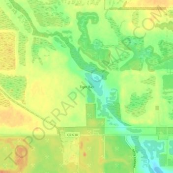 Tiger Bay topographic map, elevation, terrain