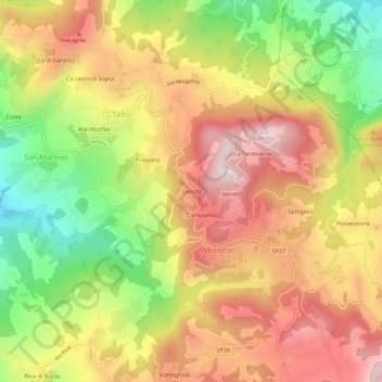 Lienda topographic map, elevation, terrain