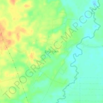 Batu Putih topographic map, elevation, terrain