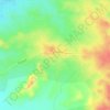 Desierto erosionado topographic map, elevation, terrain