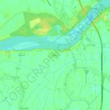 Gonfo III topographic map, elevation, terrain