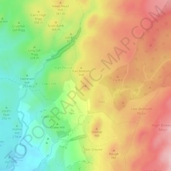 Cave Hill topographic map, elevation, terrain
