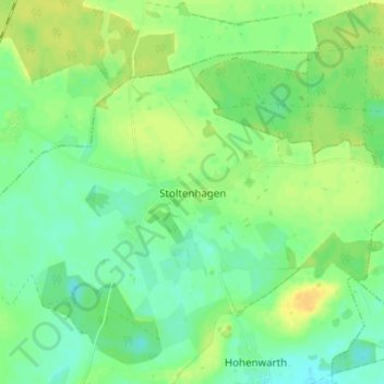 Stoltenhagen topographic map, elevation, terrain