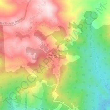 Buena Vista topographic map, elevation, terrain