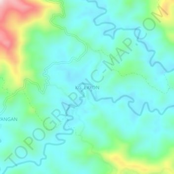 Kampung Layon topographic map, elevation, terrain