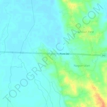 Matubog topographic map, elevation, terrain