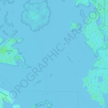 Estero Bay topographic map, elevation, terrain