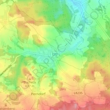Sallingstadt topographic map, elevation, terrain