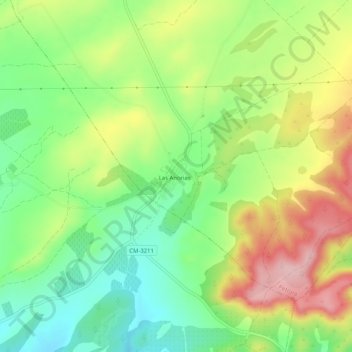 Las Anorias topographic map, elevation, terrain