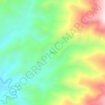 Toro topographic map, elevation, terrain