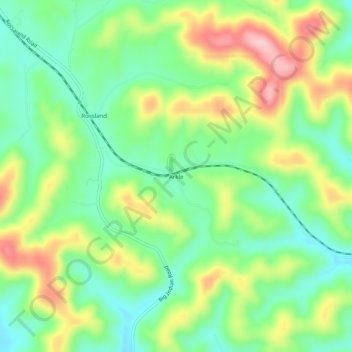 Arkle topographic map, elevation, terrain