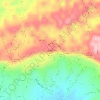 Cerro La Silla topographic map, elevation, terrain